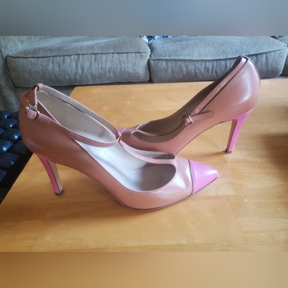 J. Crew | Nude Pink Toe Everly T Strap Heels - Size: 8 - Picture 7 of 16